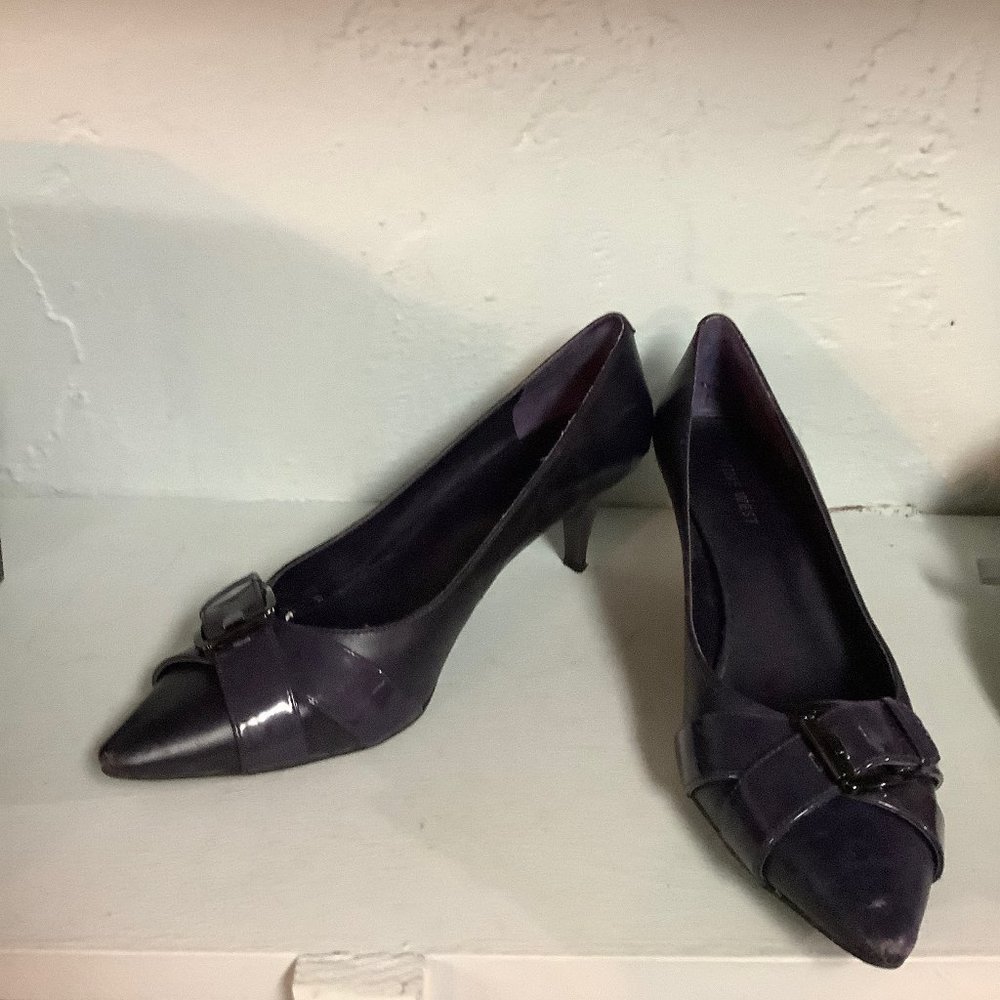 Nine West Blue Heel with Buckle Size 8